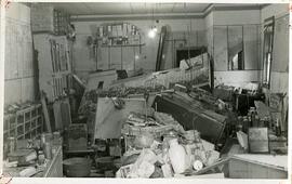 Post-flood damaged building, Spring Valley, Wisconsin