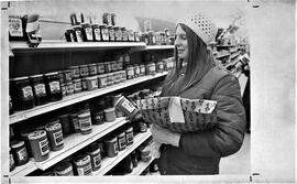 Grocery store shopper, circa 1980