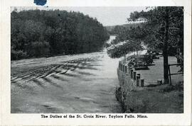 Souvenir postcards from the Dalles area of the St. Croix River near St. Croix Falls, Wisconsin, a...