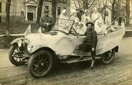 Car full of Red Cross nurses, Ellsworth, Wisconsin