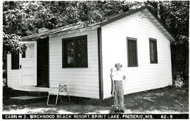 Cabin #2 at Birchwood Beach Resort on Spirit Lake, Frederic, Wisconsin