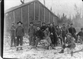 Burnett County [?] logging camp, undated