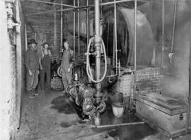 Burnett County: Businesses, Farmers Starch Factory, steam room, 1912