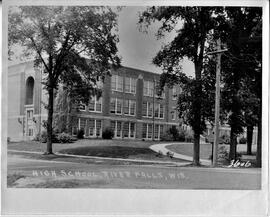 River Falls: Schools, public, old high school, undated