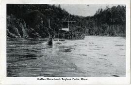 Souvenir postcards from the Dalles area of the St. Croix River near St. Croix Falls, Wisconsin, a...