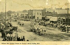 When the circus comes to town,' River Falls, Wisconsin