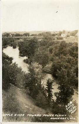 Apple river towards power plant, Somerset, Wisconsin