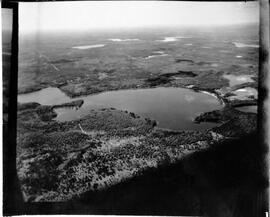 Burnett County: Views, lakes, Webster WIS, Yellow Lake area, circa 1940