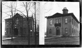 Pierce County: government, courthouse, old courthouse on left, 1880, county office building on ri...