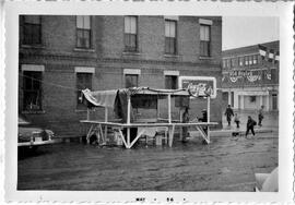 Food stand for May Day celebration in River Falls, 1956