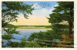 Sand bars in St. Croix River below St. Croix Falls, Wisconsin