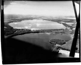 Burnett County: Views, lakes, Danbury WIS, Devil's & Mud Lake, circa 1940