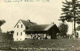 Dining hall and rest room at Hunky Dory Farm, Balsam Lake, Wisconsin