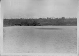 Hudson: railroads, C & N.W. railroad bridge in Hudson, undated