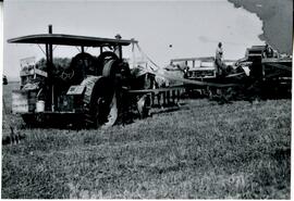 St. Croix County: Hammond Township, agriculture, harvesting, threshing, circa 1912
