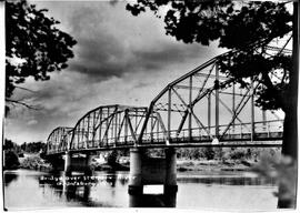 Grantsburg bridge over St. Croix River, circa 1940