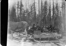Burnett County [?] logging camp, undated