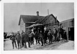 Burnett County [?] logging camp, undated