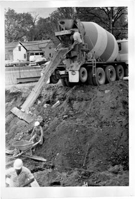 Construction of Greenwood Terrace in River Falls, May 1976