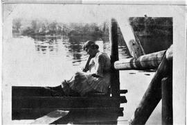 River Falls: Roads and bridges, foot bridge, washed out in the flood spring 1920