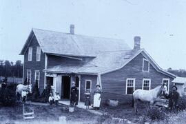 Mr. Peterson with horses, circa 1890