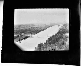 Burnett County: Views, miscellaneous, Grantsburg WIS, St. Croix bridge, circa 1940