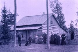 William and Jane Emmons Fedderly log home in Rock Elm Townsip, circa 1889