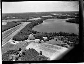 Burnett County: Views, lakes, Danbury WIS, airstrip, Viola Lake, Anchor Inn, circa 1940