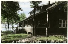 Main Lodge at Horne's Rooney Lake Resort, P.O. Webb Lake, Wisconsin