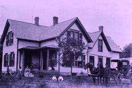 Smith family in front of home in Elmwood, circa 1890