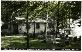 Main Lodge at Devil's Haven Resort on Devils Lake, Webster, Wisconsin