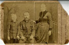Hudson: people, Hans & Methea Paulson & their son Paul, circa 1890