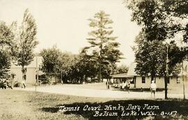 Tennis court, Hunky Dory Farm, Balsam Lake, Wisconsin