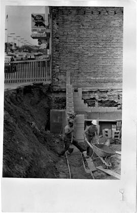 Construction of Greenwood Terrace in River Falls, May 1976