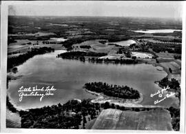 Burnett County: Views, lakes, Little Wood Lake, Grantsburg WIS, circa 1940