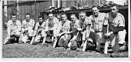 River Falls: Schools, public, sports, baseball, 2nd from left: Paul Stokke, undated