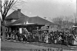 River Falls railroad depot, circa 1900