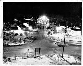 Looking North from corner of Main Street and Cascade Avenue in River Falls, 1967