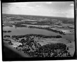 Burnett County: Views, lakes, Grantsburg WIS, circa 1940