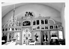 Barron County: Churches, Russian Orthodox church interior, 1974