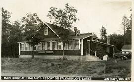 Main lodge at Howland's Resort on Falk and Love lakes, Danbury, Wisconsin