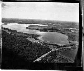 Burnett County: Views, lakes, Clam and Wood Lake, circa 1942