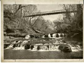 Swinging Bridge over Kinnickinnic River, undated