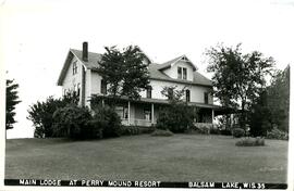 Main lodge at Perry Mound Resort, Balsam Lake, Polk County, Wisconsin