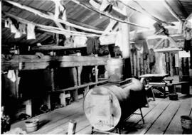 Logging camp quarters, undated, circa 1880