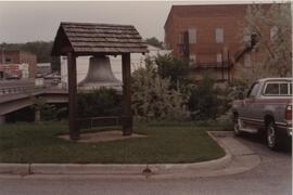 Fire bell memorial at Heritage park, , May 1982.
